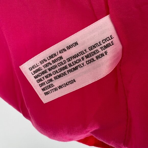 Kate Spade X Target Classic Rose Linen Blazer Fuchsia Pink Red Size XXS - Picture 10 of 13